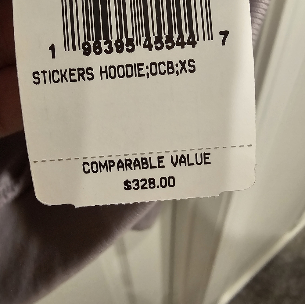 NWT Coach Women's Shrunken Raglan Light Purple Sticker Patch Hoodie Size--XS - Picture 10 of 14